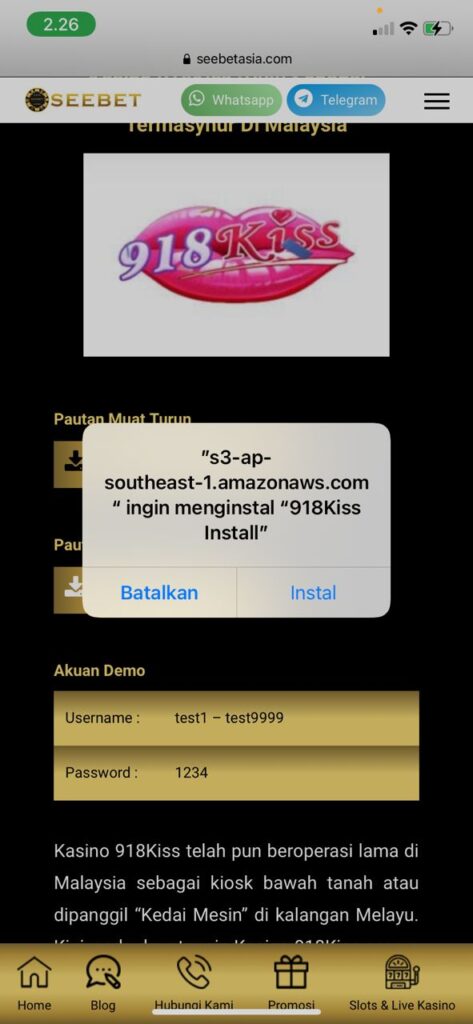Cara Download 918kiss (APK / IOS) 2026 11 install 918kiss ios permission screen that asks user to key in