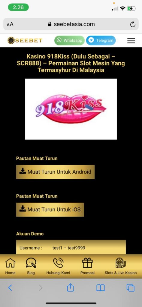 Cara Download 918kiss (APK / IOS) 2026 10 918 kiss ios download page with ios download button
