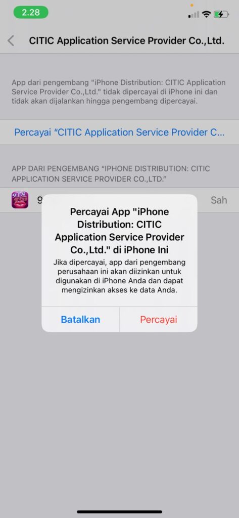 Cara Download 918kiss (APK / IOS) 2026 12 918kiss iphone download screen that seeks user permission to install unauthorized iphone apps. users need to click